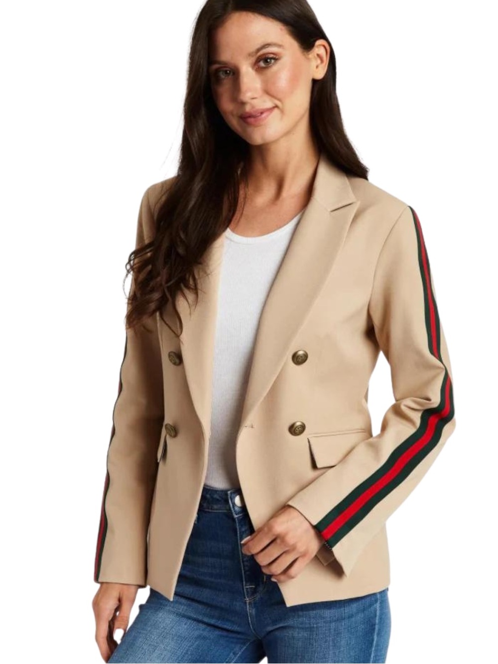 Drew Camel Tai Ribbon Blazer